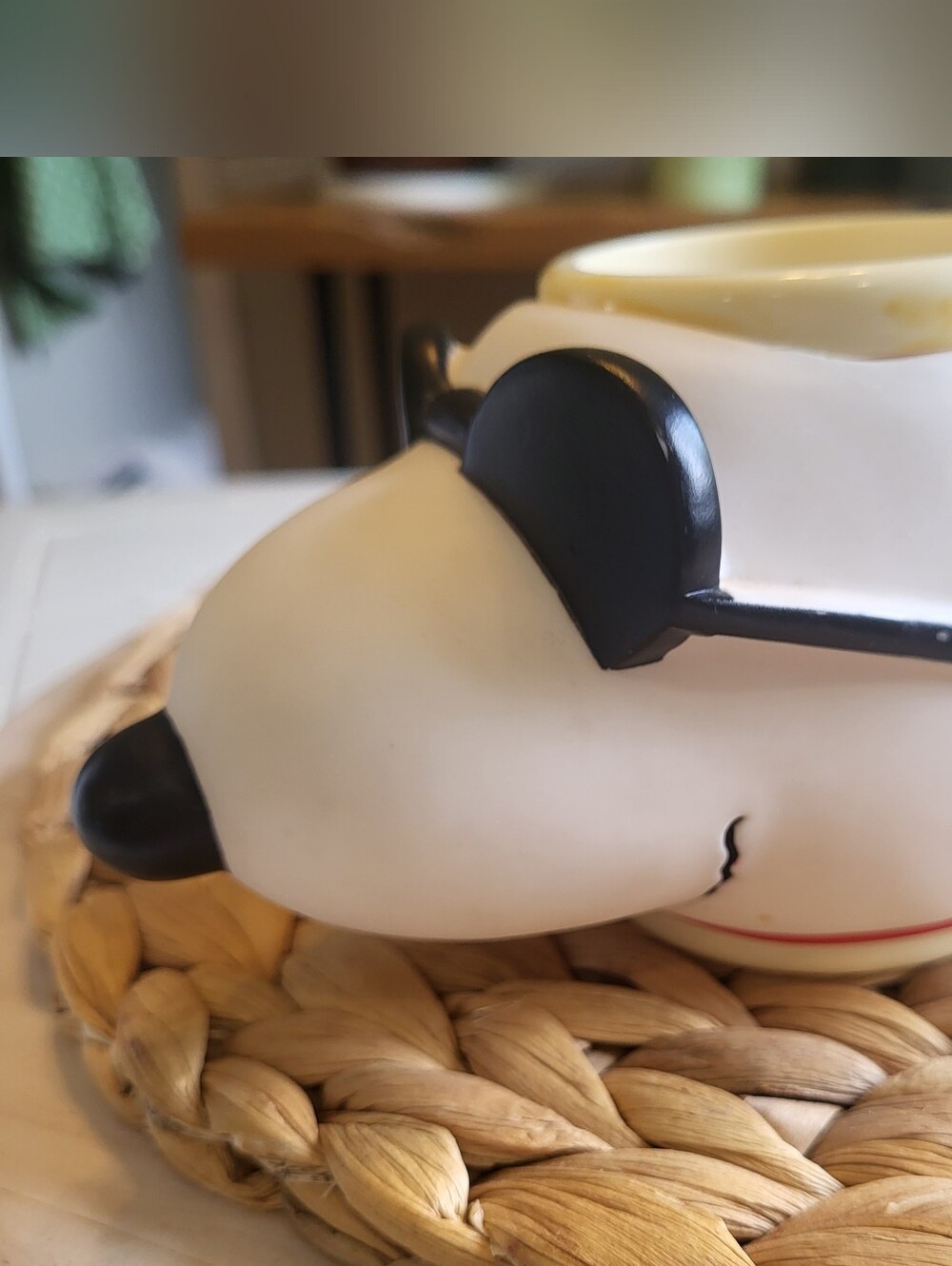 Vtg Applause Peanuts Snoopy Joe Cool Plastic Mug Cup 3D Character Collectible